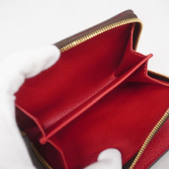 Louis Vuitton Wallet Damier Portefeuille Lou N60500 Red Ebene Ladies - Picture 14 of 15